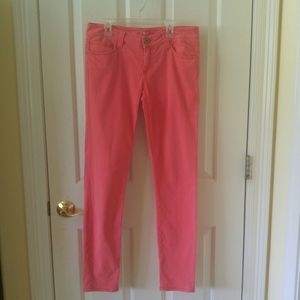 CAbi skinny jeans, sz 4, coral color - like new!